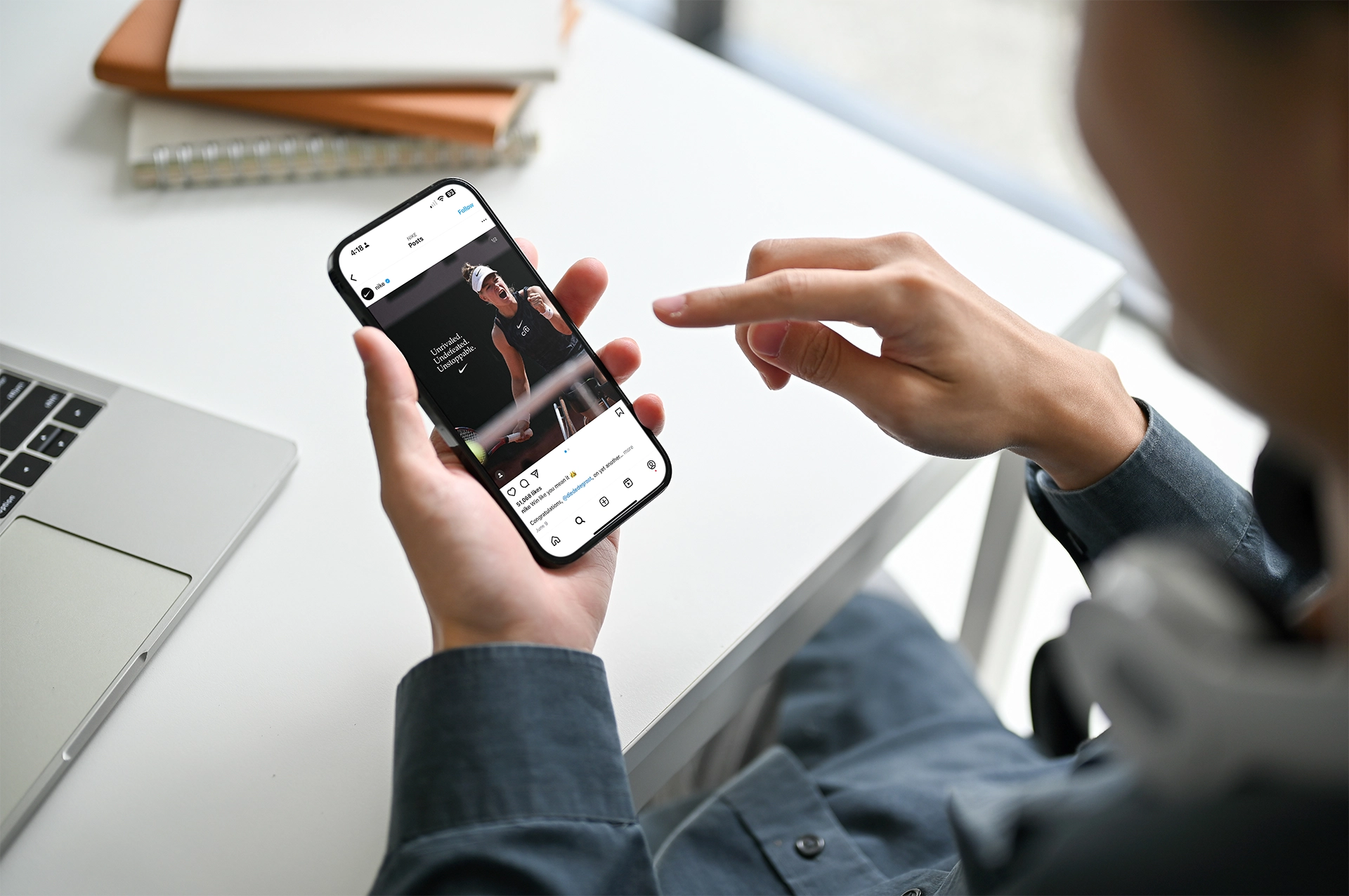 Hand Holding Phone Concept Mockup