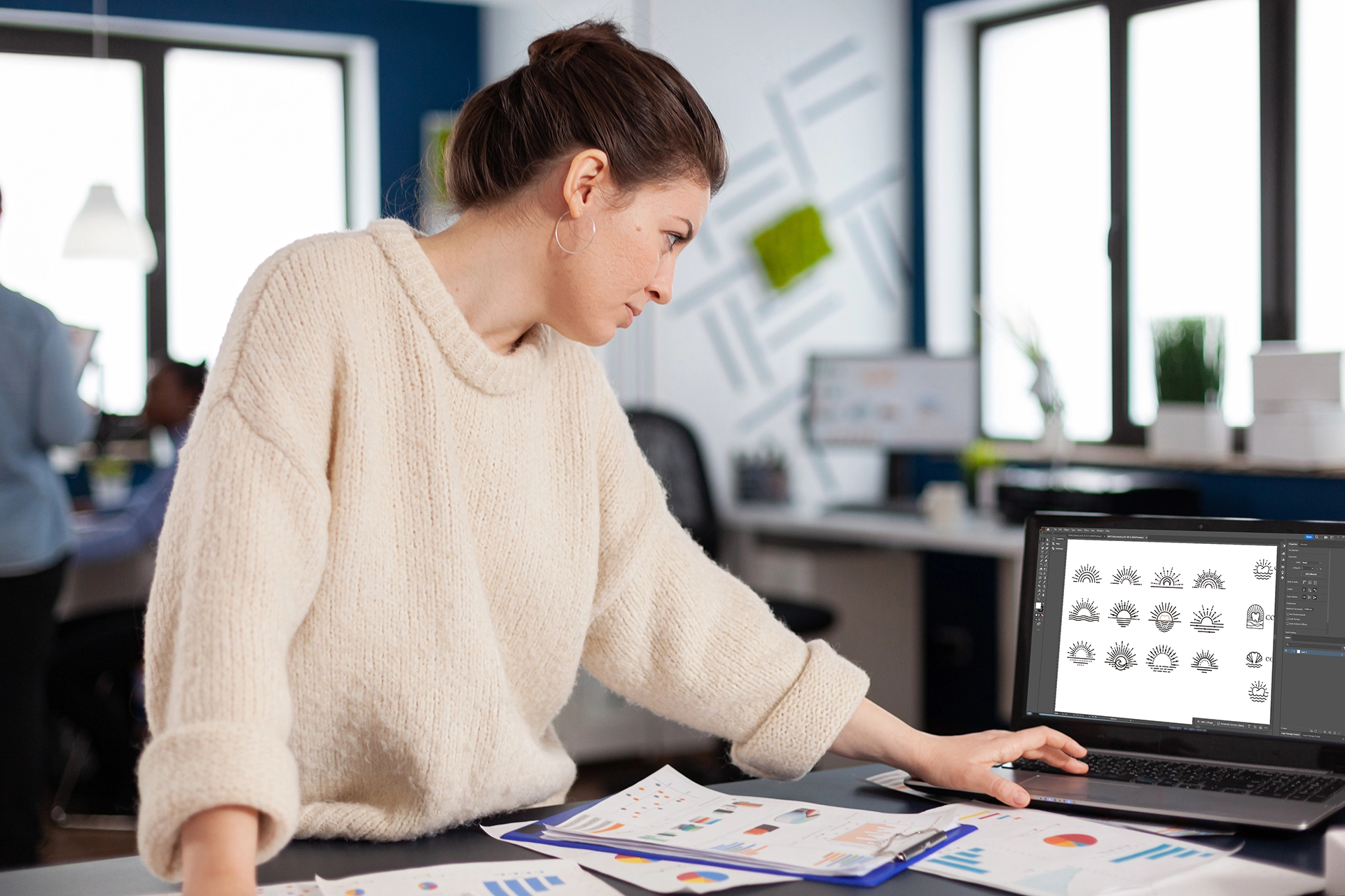 company manager reading analysing statistics on l 2023 11 27 05 21 46 utc
