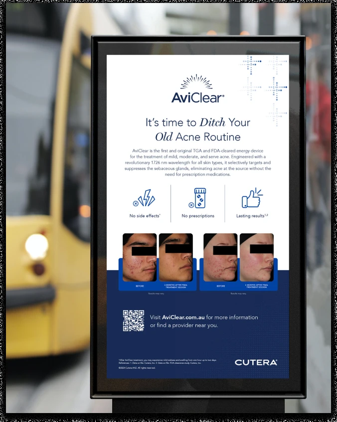 Monitor showing marketing design work