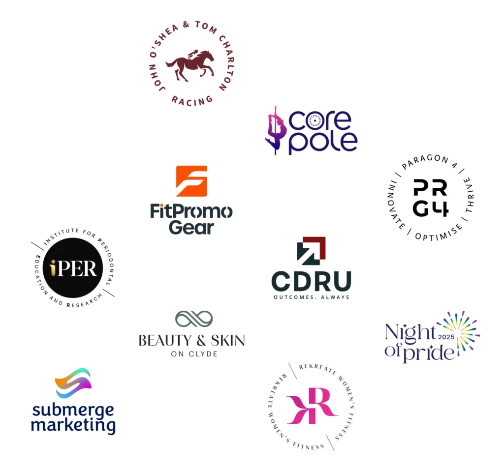 Grid of Novu Creative client logos